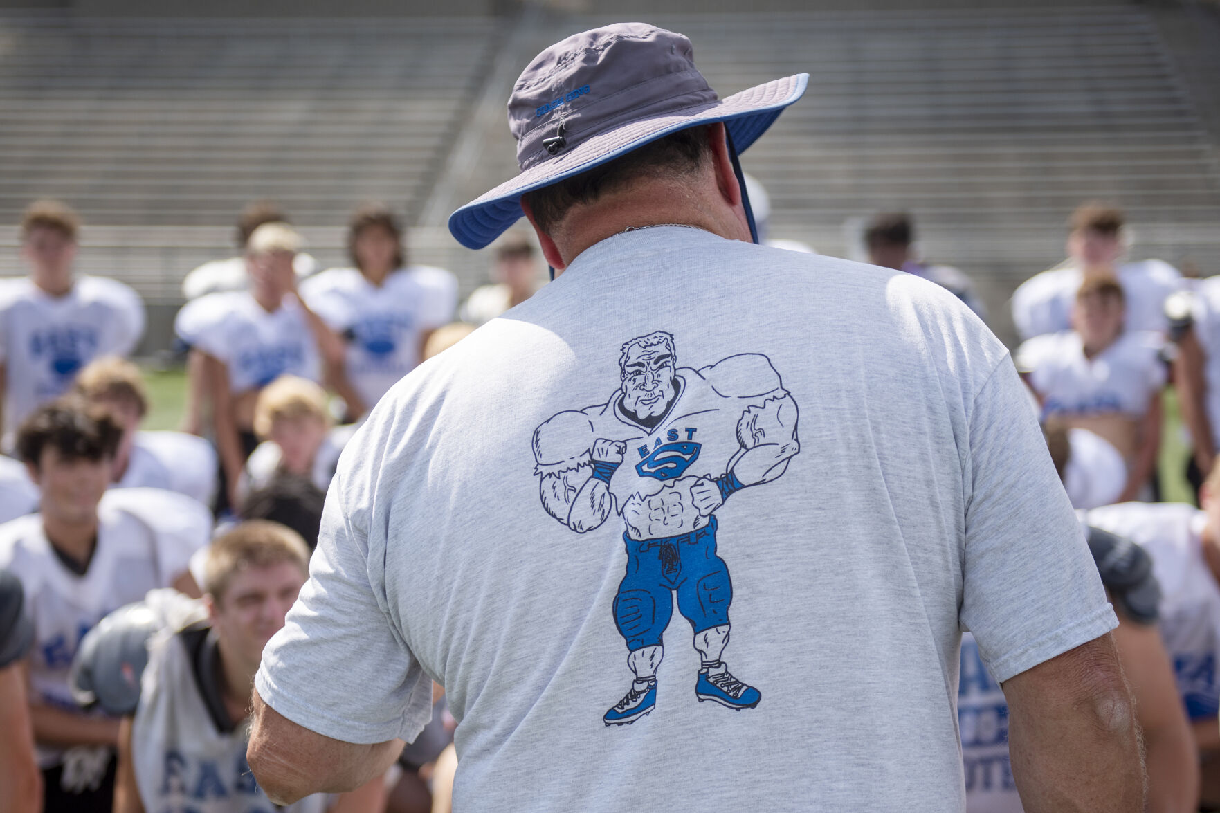 Lincoln East football practice, 8.10